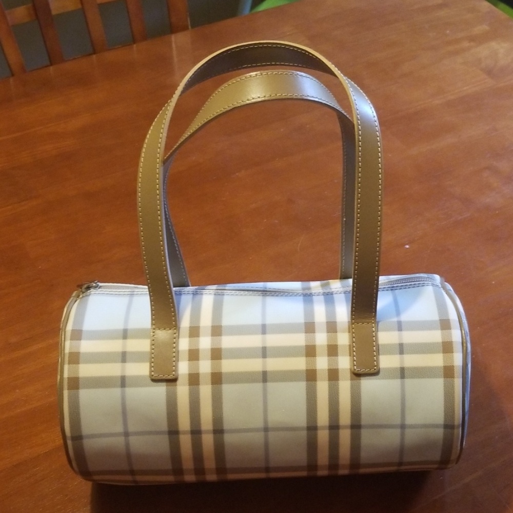 Authentic Burberry Blue Barrel Bag